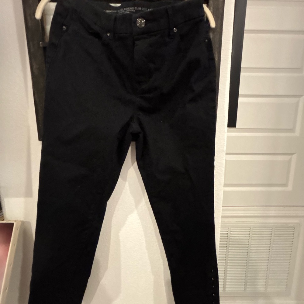 Chico's So Slimming Girlfriend Slim Leg Ankle Black Jeans